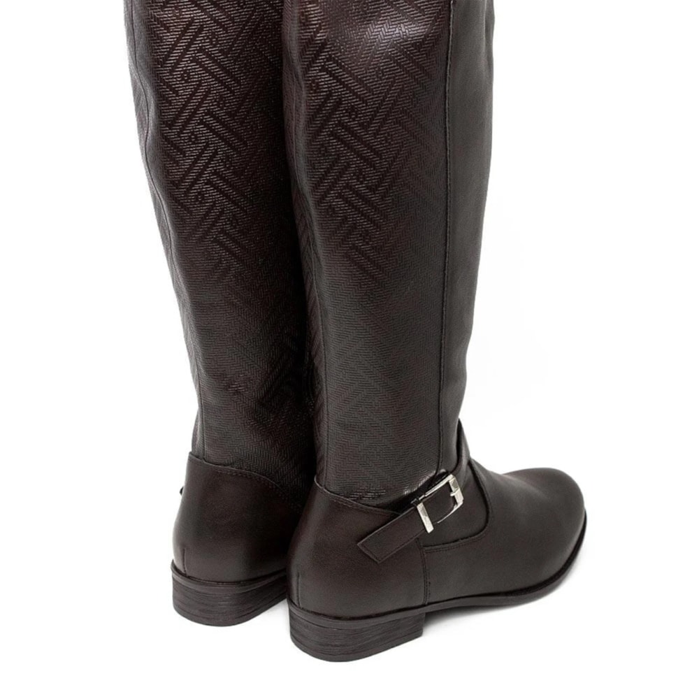 Bota Cano Longo Feminina Mooncity 72086 Marrom