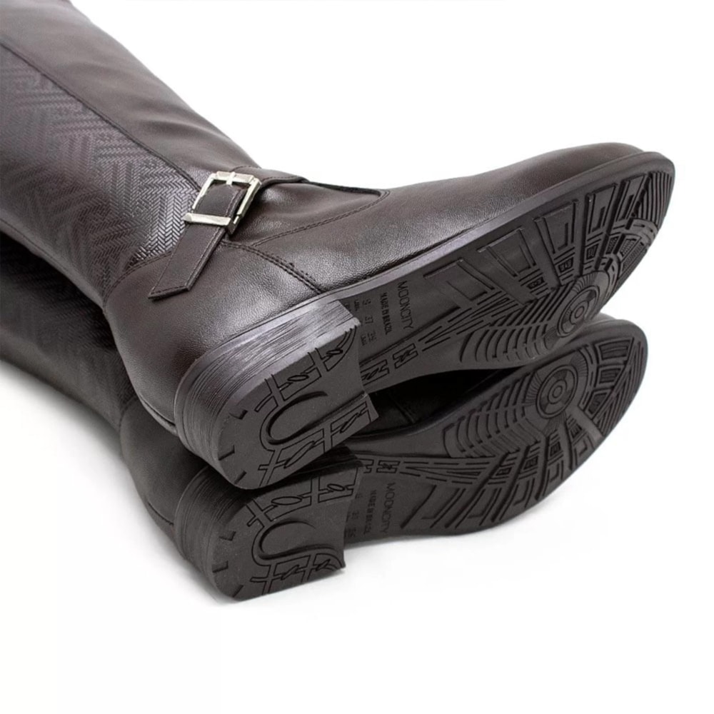 Bota Cano Longo Feminina Mooncity 72086 Marrom