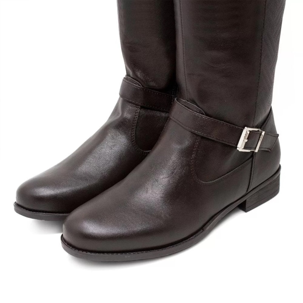 Bota Cano Longo Feminina Mooncity 72086 Marrom