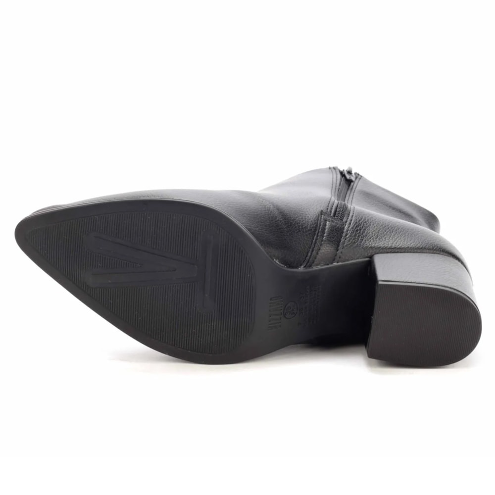 Bota Vizzano 3084.100 Salto Grosso Cano Curto Feminina Preto