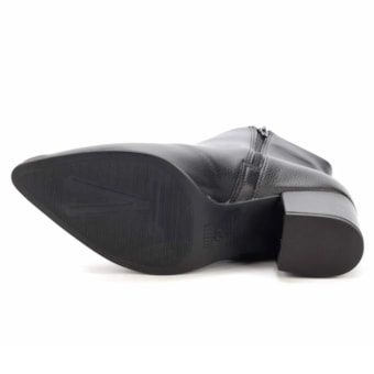 Bota Vizzano 3084.100 Salto Grosso Cano Curto Feminina Preto