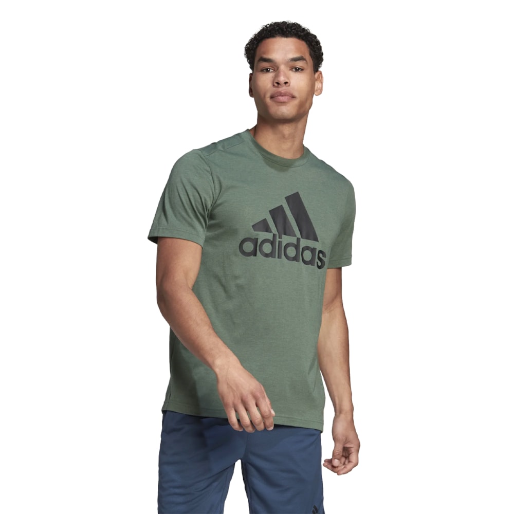 Camiseta Manga Curta Adidas D2M Logo Feelready Masculina