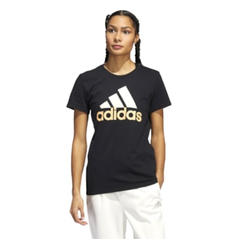 Camiseta Manga Curta Adidas Logo Camiseta Feminina