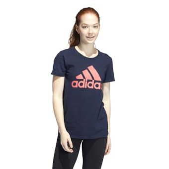 Camiseta Manga Curta Adidas Logo Camiseta Feminina