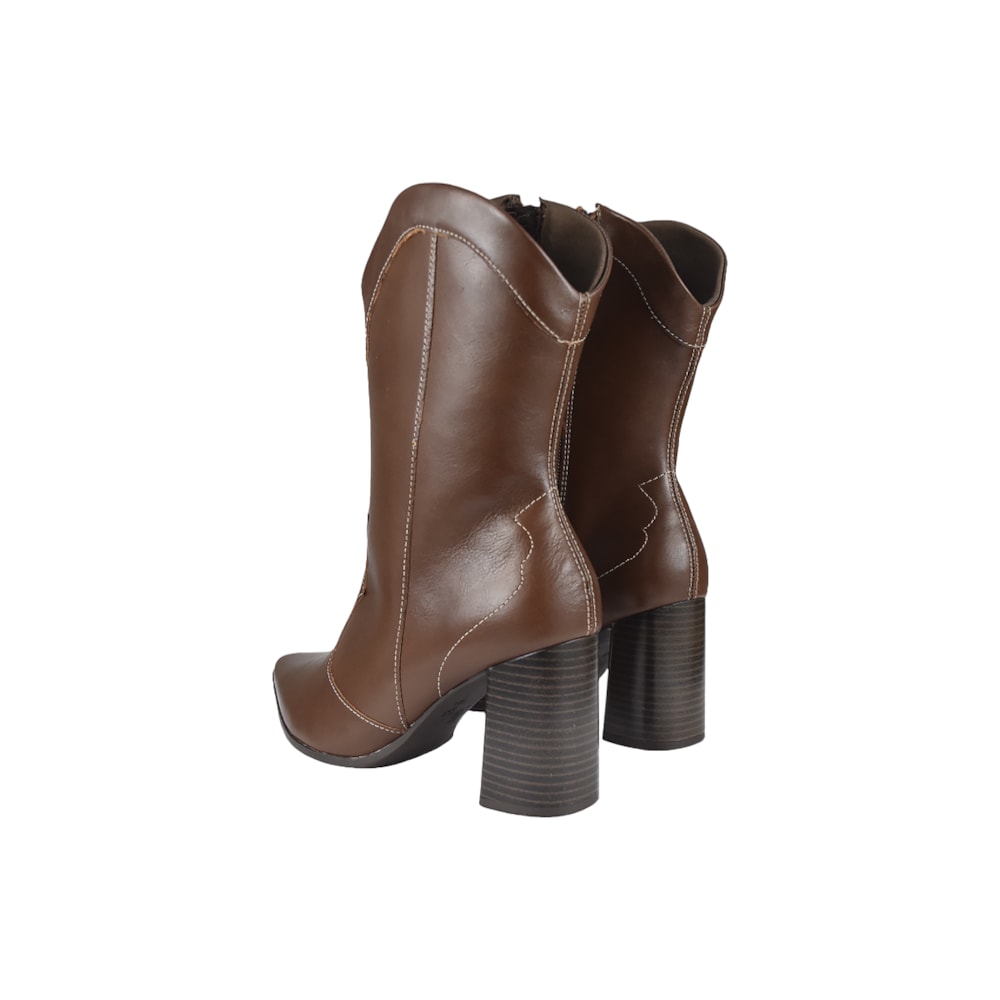 Dafiti Botas Bota Couro Bottero Fivela Marrom Bota Cano Curto