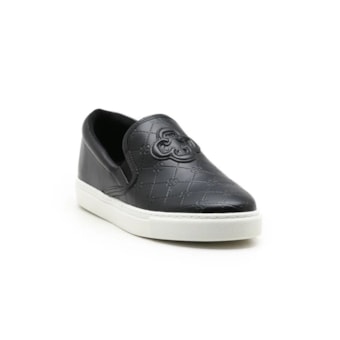Tênis Capodarte Slip On Verde Sálvia Monograma Elástico