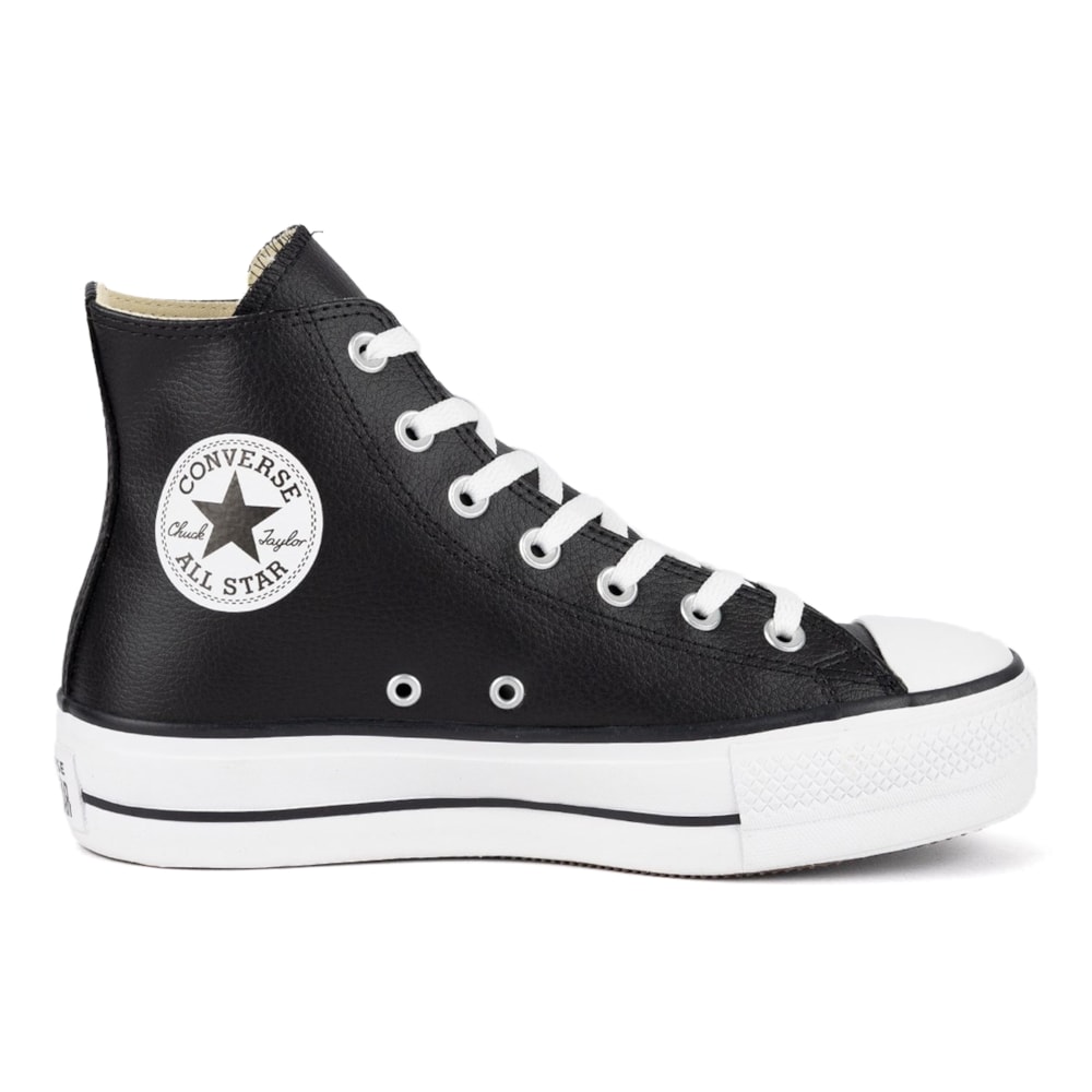 Tênis Chuck Taylor All Star Cano Alto em Couro Preto