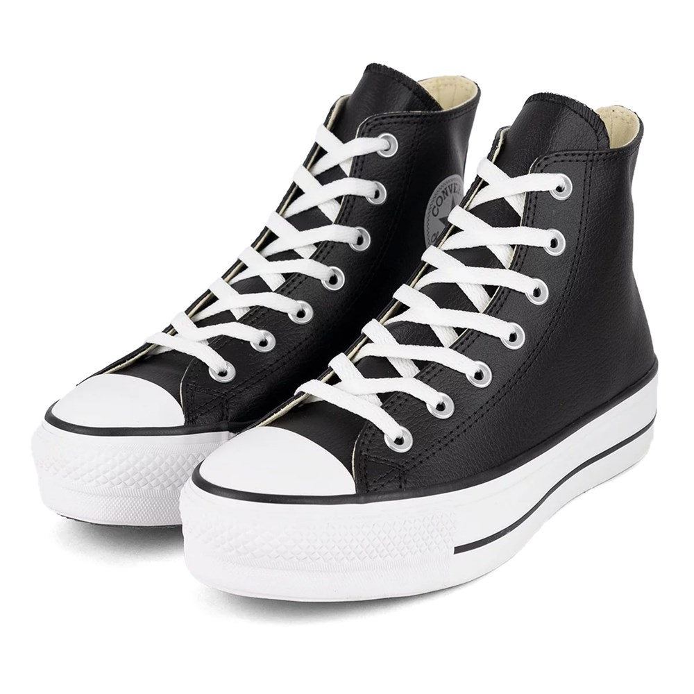 Tênis Chuck Taylor All Star Cano Alto em Couro Preto