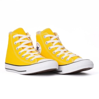 Tênis Chuck Taylor All Star Cano Alto em Lona Amarelo