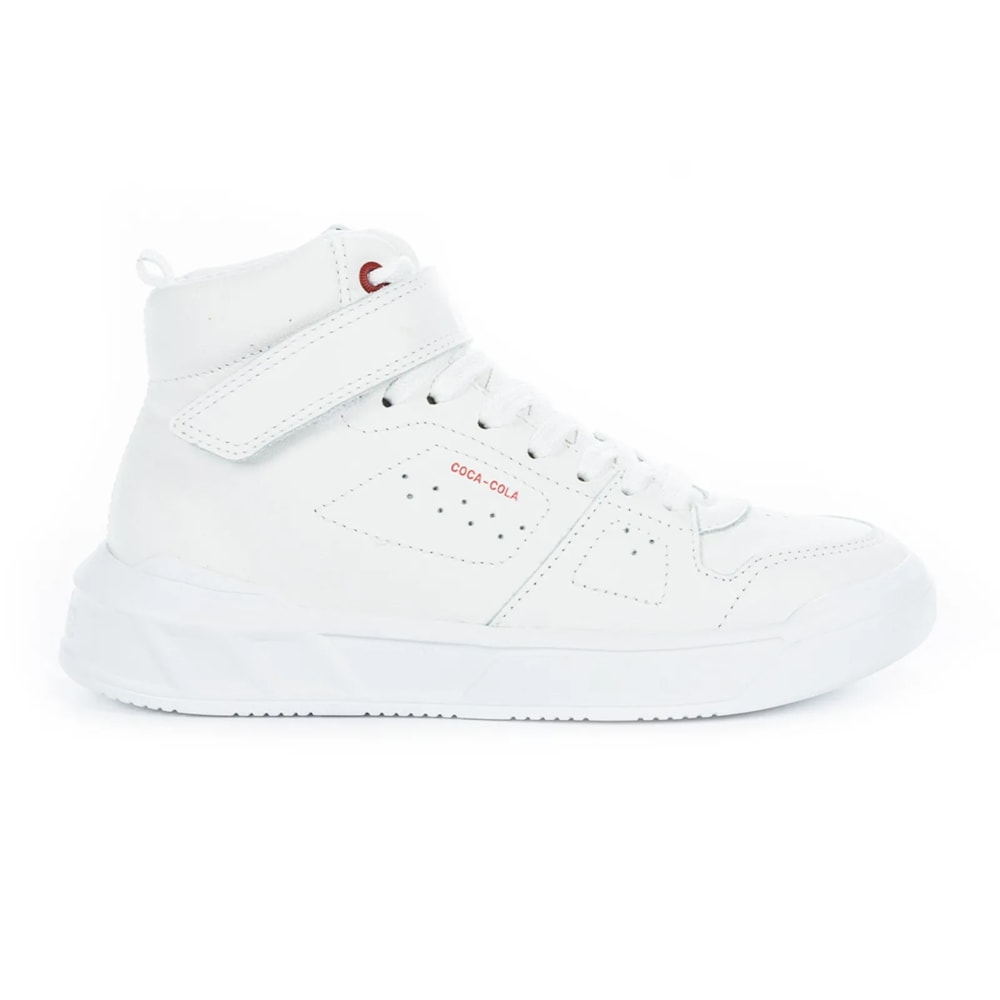 Tênis Coca-Cola Shoes Soho Leather Hi Branco