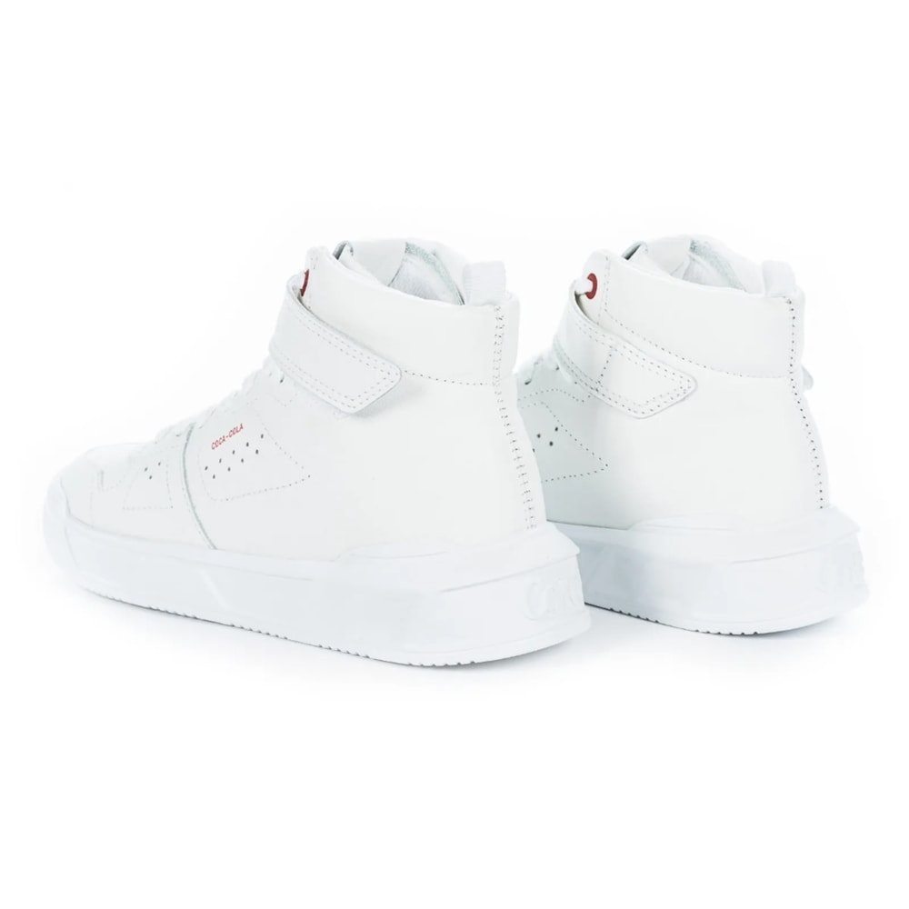 Tênis Coca-Cola Shoes Soho Leather Hi Branco