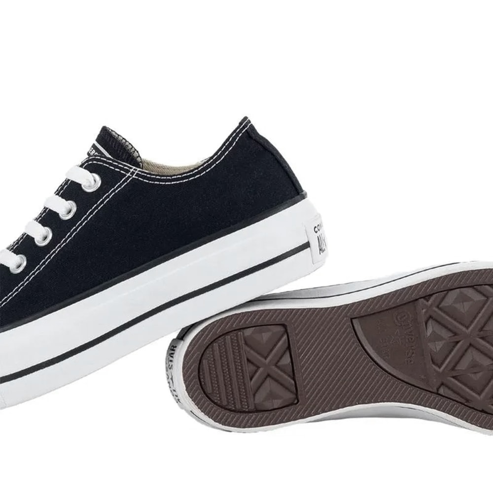 TÊNIS CONVERSE FEMININO PLATAFORMA PRETO/BRANCO