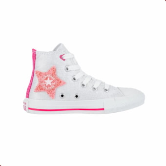 TÊNIS CONVERSE INFANTIL PRATA/BRANCO