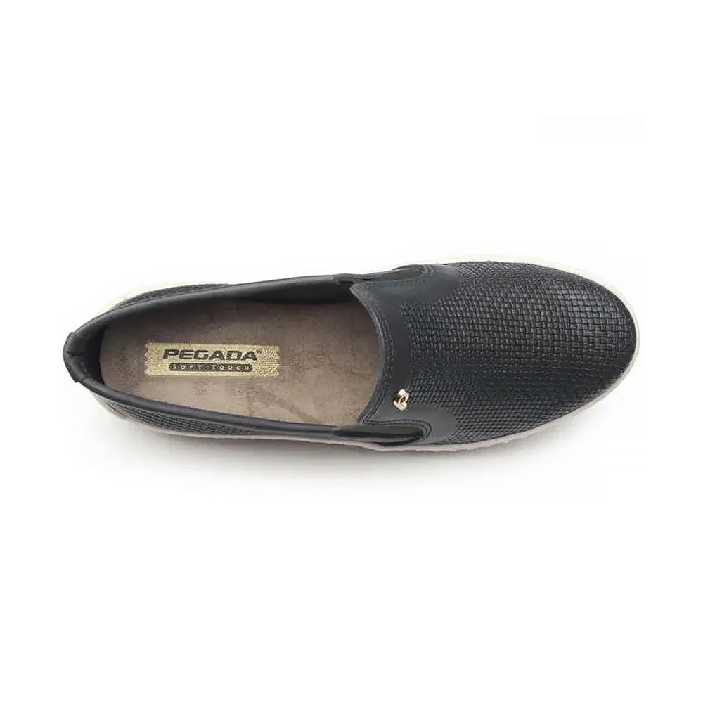 Tenis Em Couro Slip On  Feminino Pegada