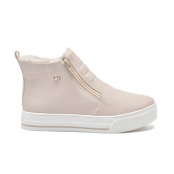 Tênis Feminino Via Marte Com Cano Baixo Forrado Com Pelo