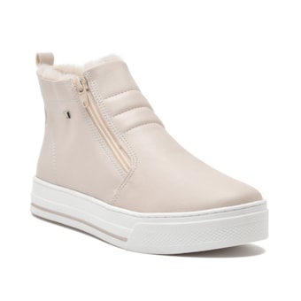 Tênis Feminino Via Marte Com Cano Baixo Forrado Com Pelo