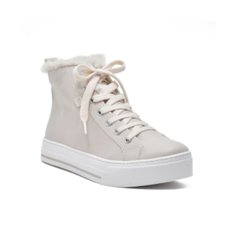 Tênis Feminino Via Marte Com Cano Forrado Com Pelo