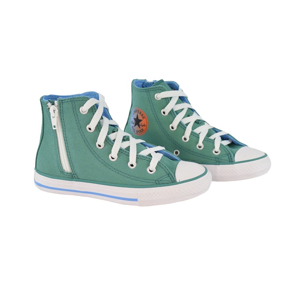 ALL STAR CHUCK TAYLOR ROSA CHICLETE GLITTER CANO LONGO INFANTIL