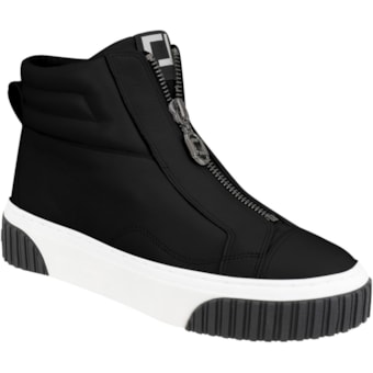Tênis Luz Da Lua Preto Boot Couro Saara - 80140006
